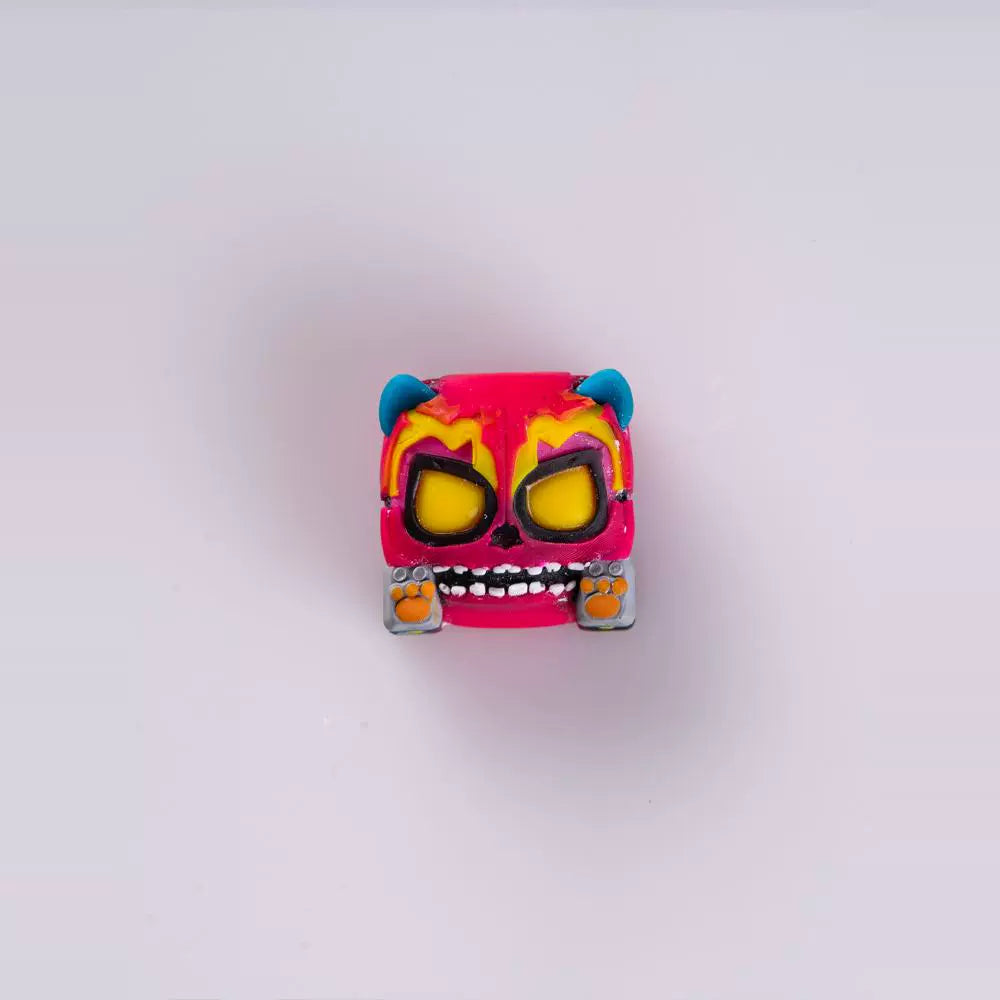 Evil Panda Artisankeycaps keycaps, personalized keycaps, transparent eyes, multi-color resin molding