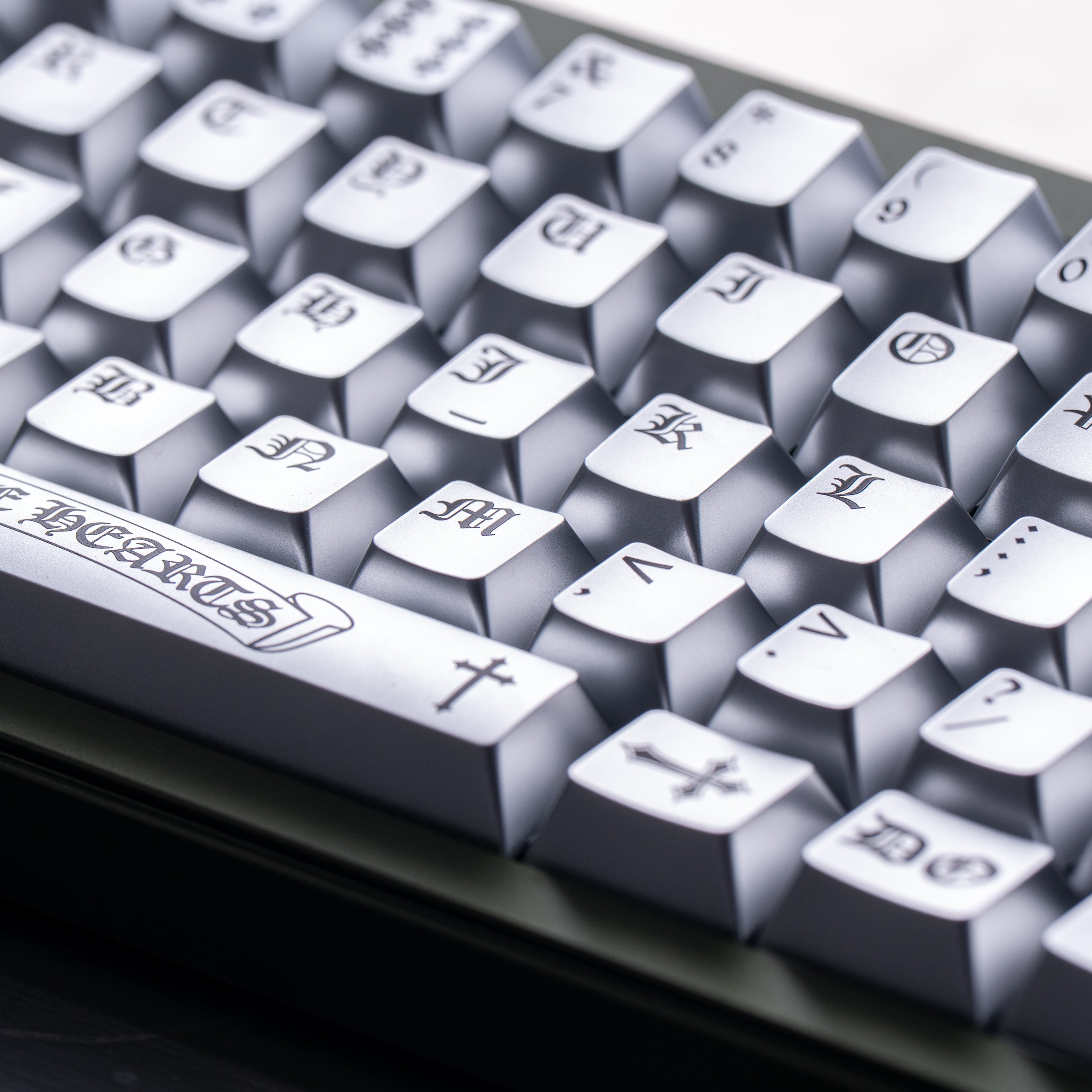 Chrome Hearts Crystal Jelly Keycaps, PC High Transparency Keycaps Transparent Theme Mechanical Keyboard Specific Keycaps, Fashion Trend Personalized Keycap Set