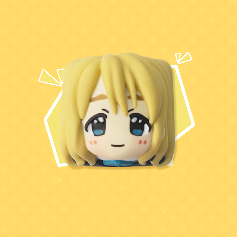 K-ON! Multi colored resin molded personalized keycaps, anime game keycaps