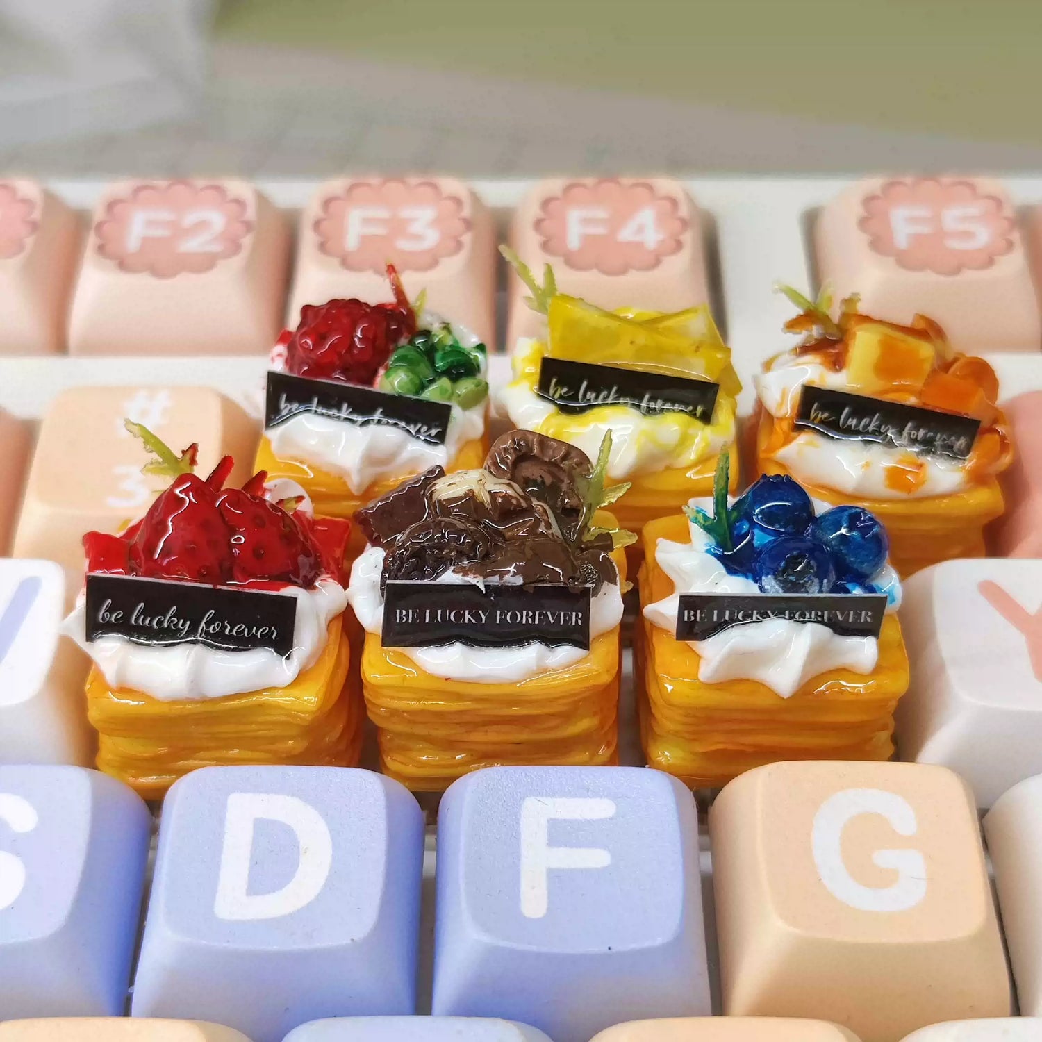 Food Collection, Handmade Resin Clay, Stone Plastic Clay, Personalized Keycaps, Artisankeycaps, Mechanical Keyboard Decorative Keycaps.