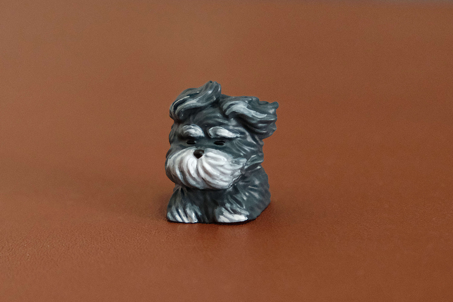 Messy puppy Schnauzer personality keycaps, resin personality keycaps, decorative keycaps