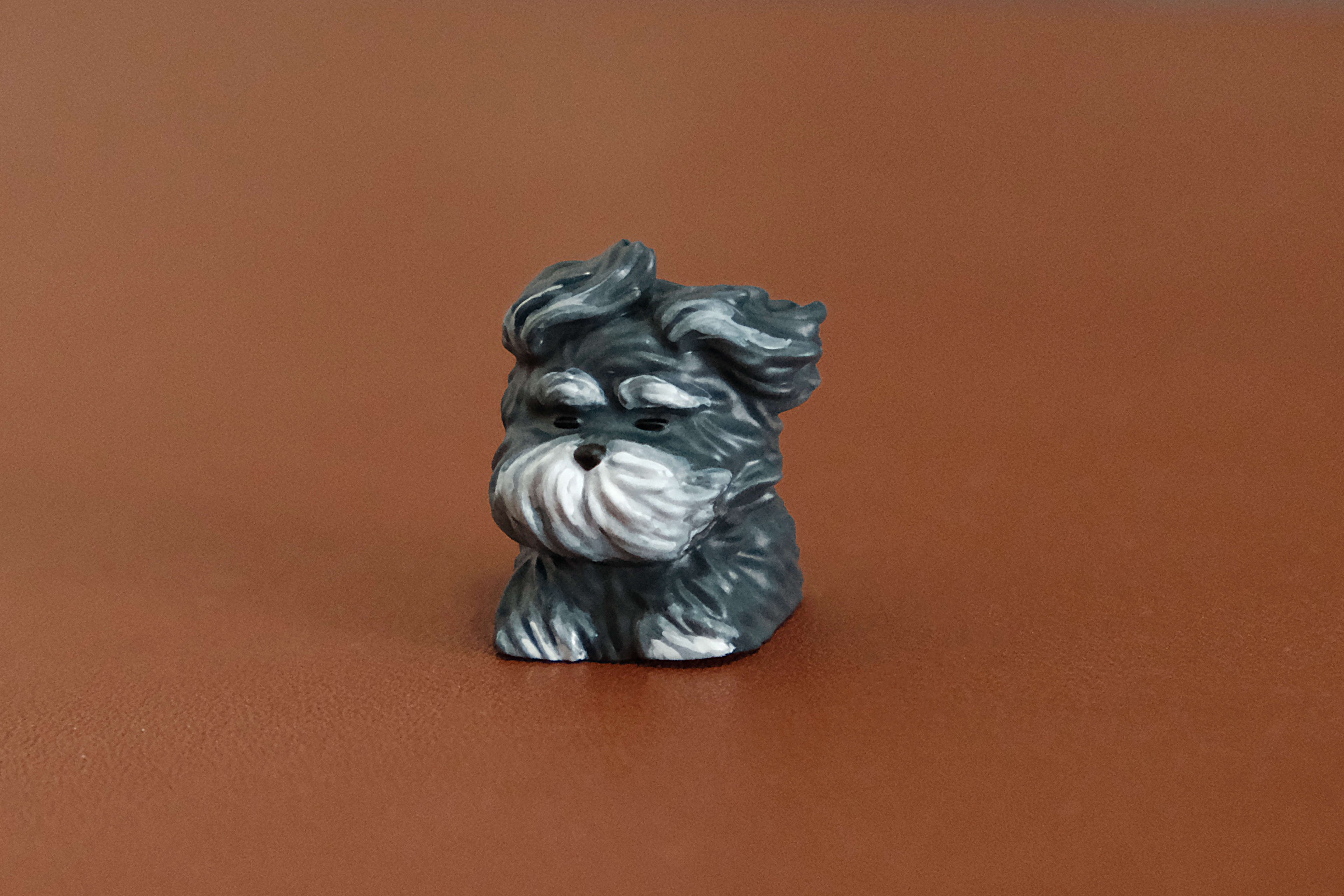 Messy puppy Schnauzer personality keycaps, resin personality keycaps, decorative keycaps