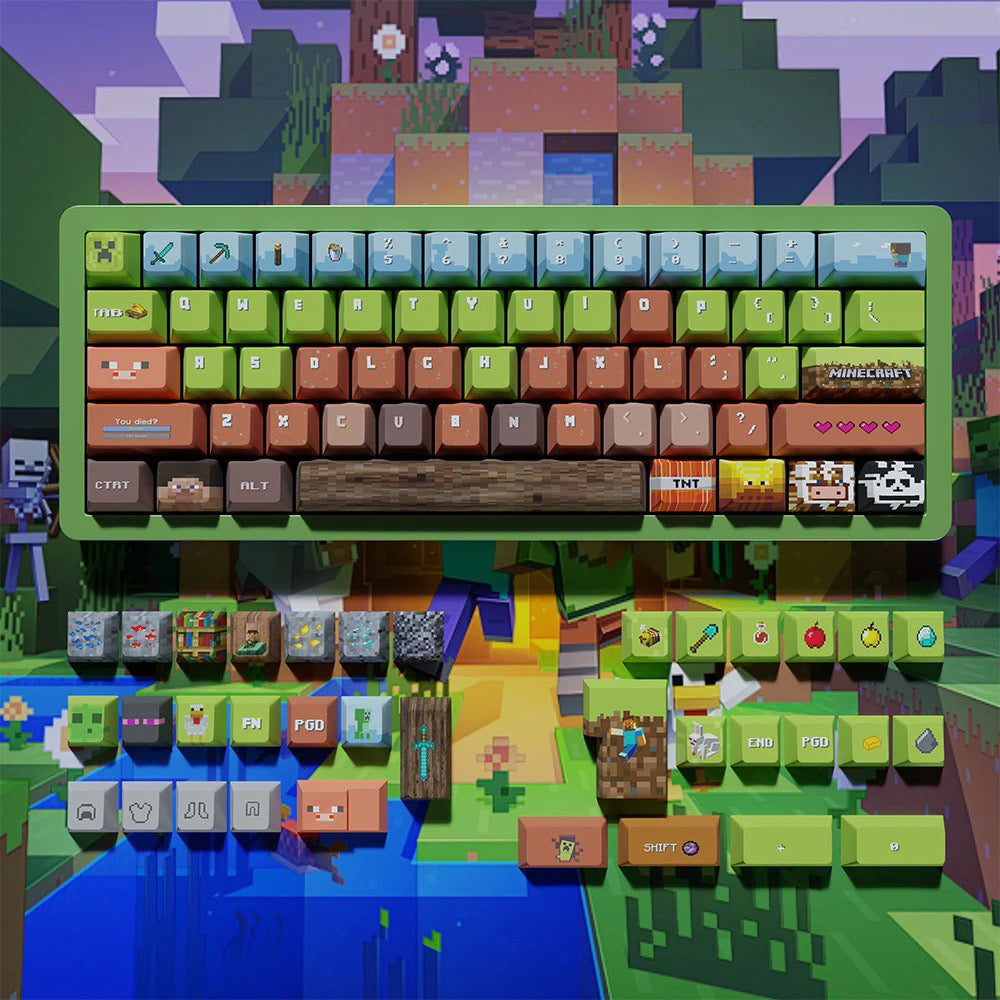 Minecraft pixel style design mechanical keyboard keycaps factory height