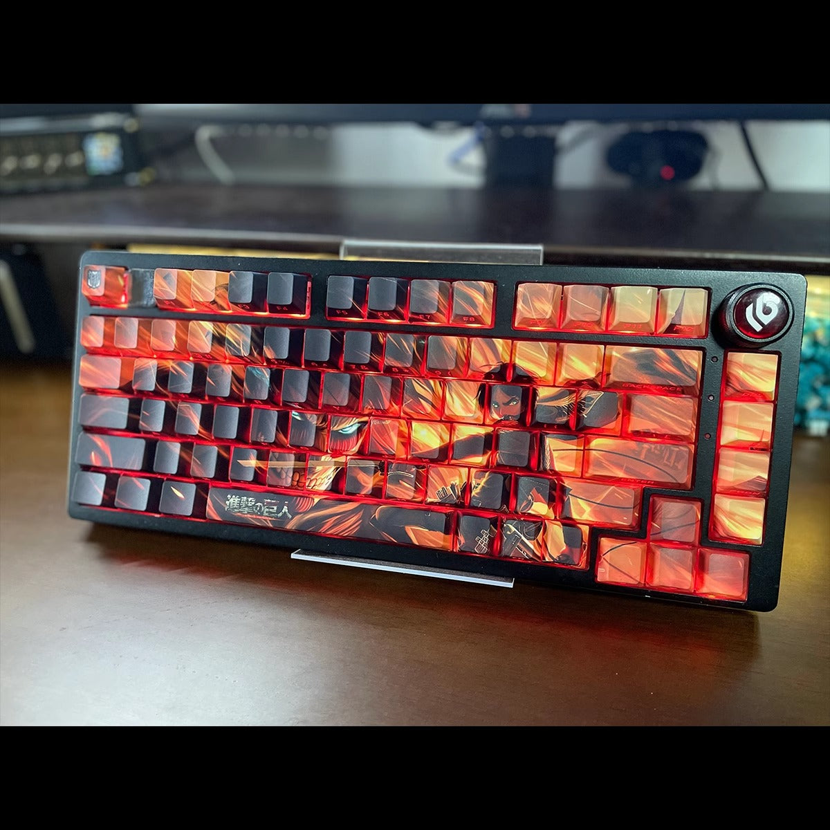Attack on Titan theme, PBT material five sided sublimation, anime game series personalized set decorative keycaps