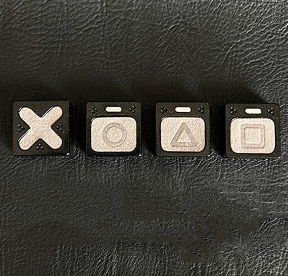 Genuine leather gaming blocks, personalized keycaps, directional keys, imitation metal coating, handmade leather keycaps, single creative keycaps, retro style keycaps
