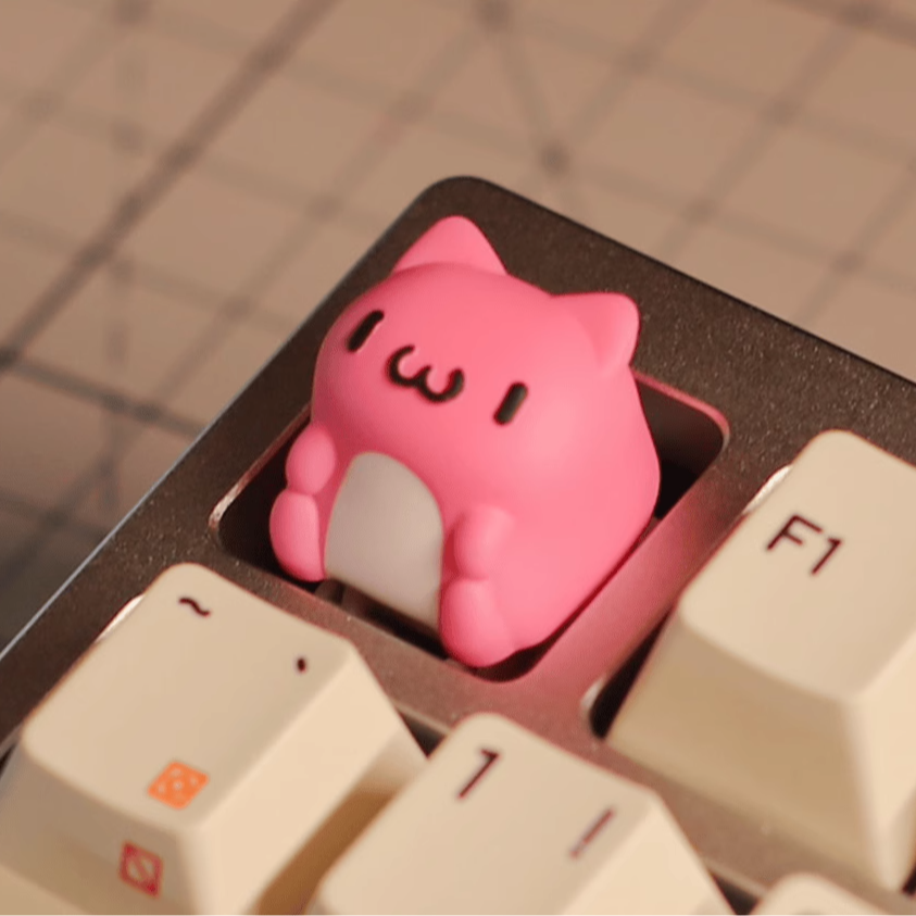 Naughty Cat Customized Personalized Keycaps Cute and Creative Resin Keycaps