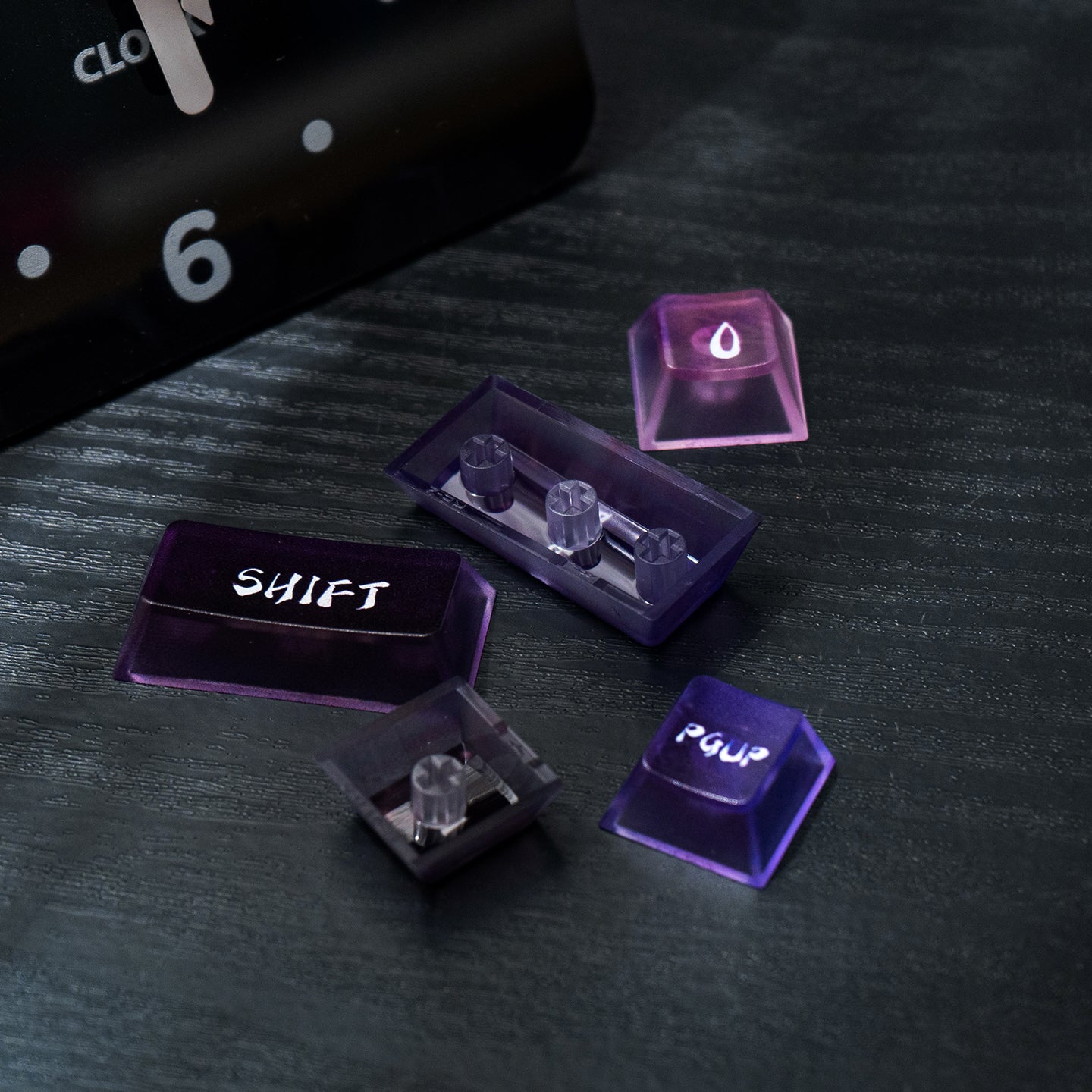 Dreamy Gradient Dyeing Series 5-sided Mist Transparent, Mechanical Keyboard Keycaps, PBT Original Factory Height