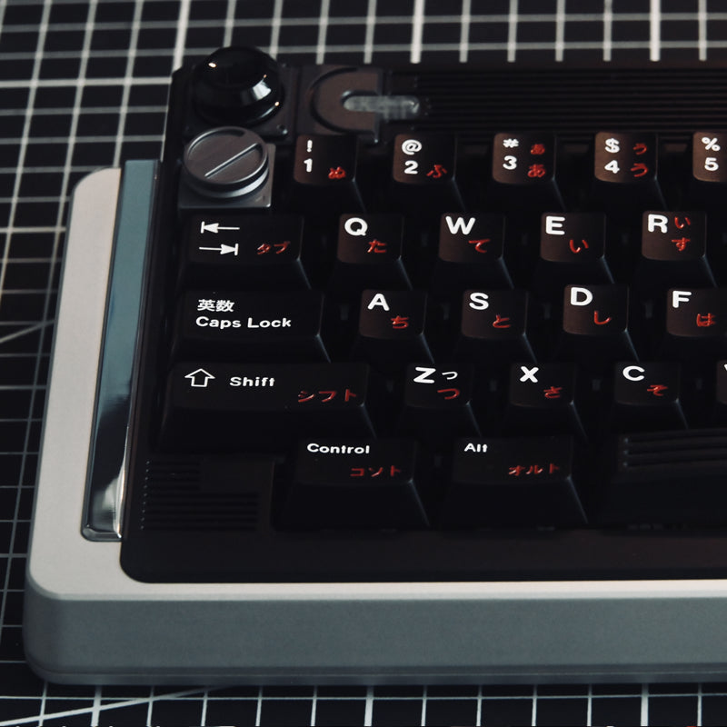 White on Black+special characters, aluminum alloy CNC, enamel coloring, all metal personalized keycaps, metal keycap set