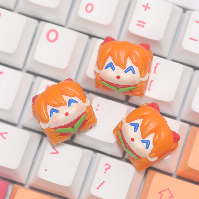 EVA,Multi-color resin, Cute styling version, resin personalized keycaps, anime and game character peripheral cultural creative keycaps