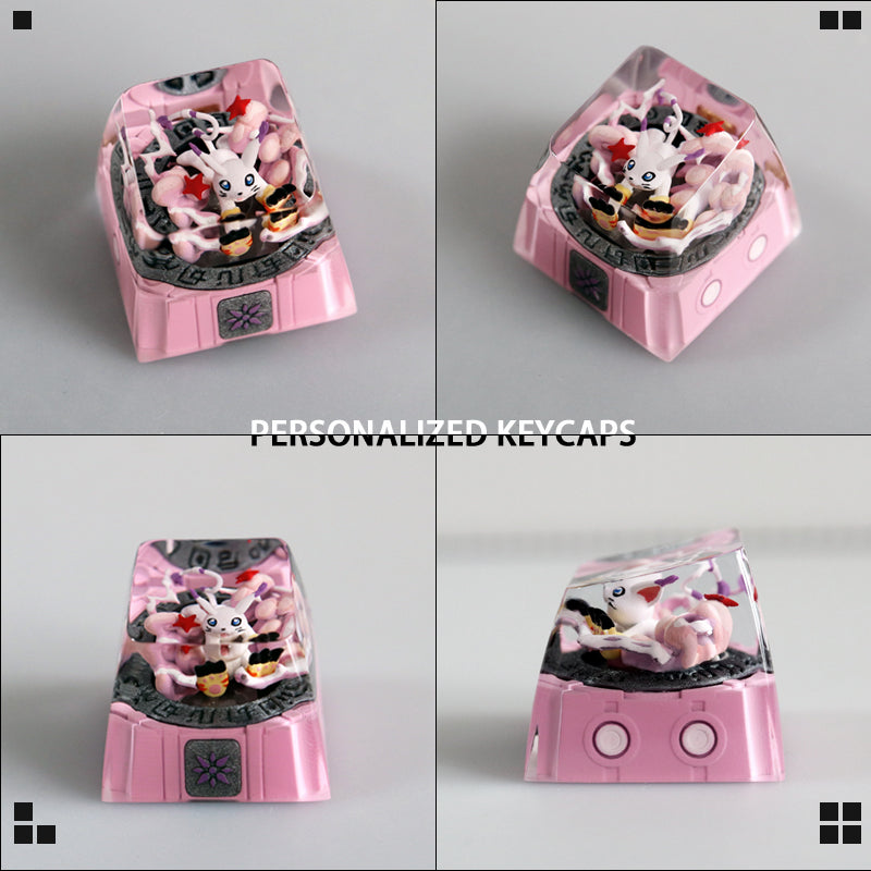 DigimonAdventure, Crystal drops of glue personalized keycaps, anime art keycaps, keyboard decorative keycaps