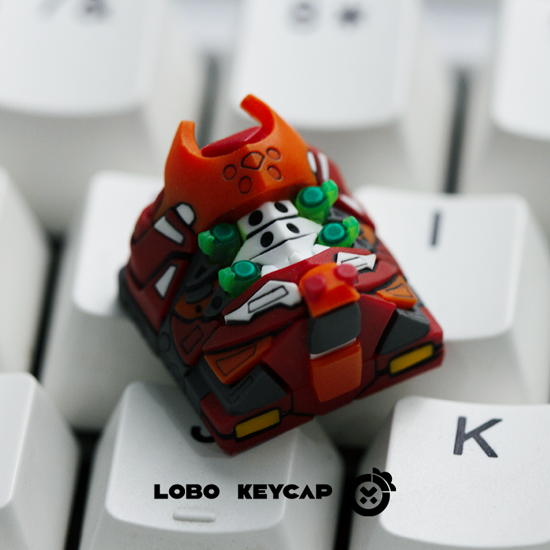 EVA, Mech series, multi-color resin personalized keycaps, creative handmade keycaps for anime and gaming peripherals