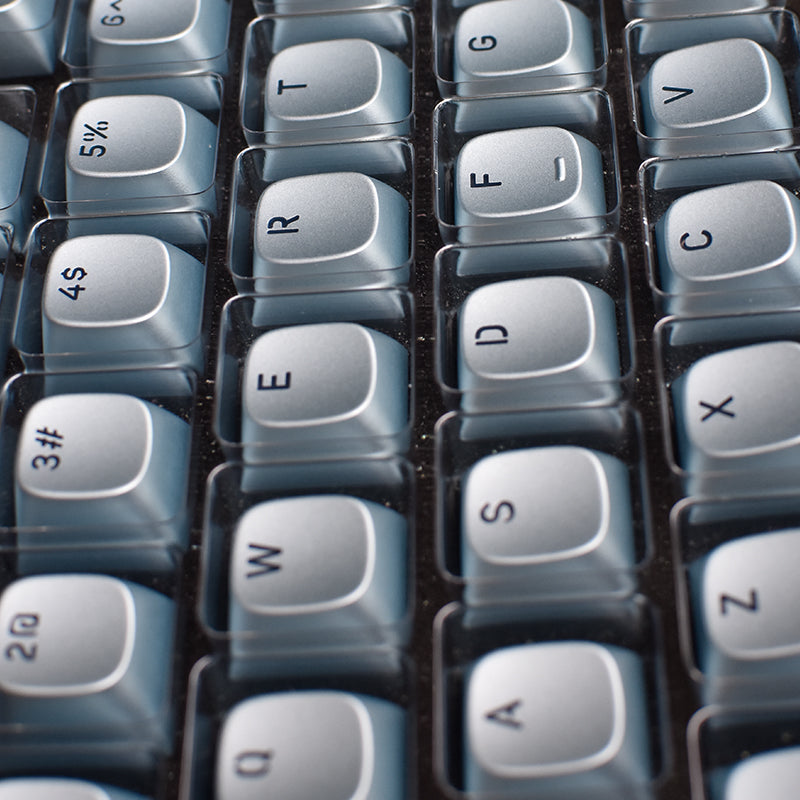 Aluminum alloy personalized keycap set, round character translucent keycap creative keycap, decorative keycap
