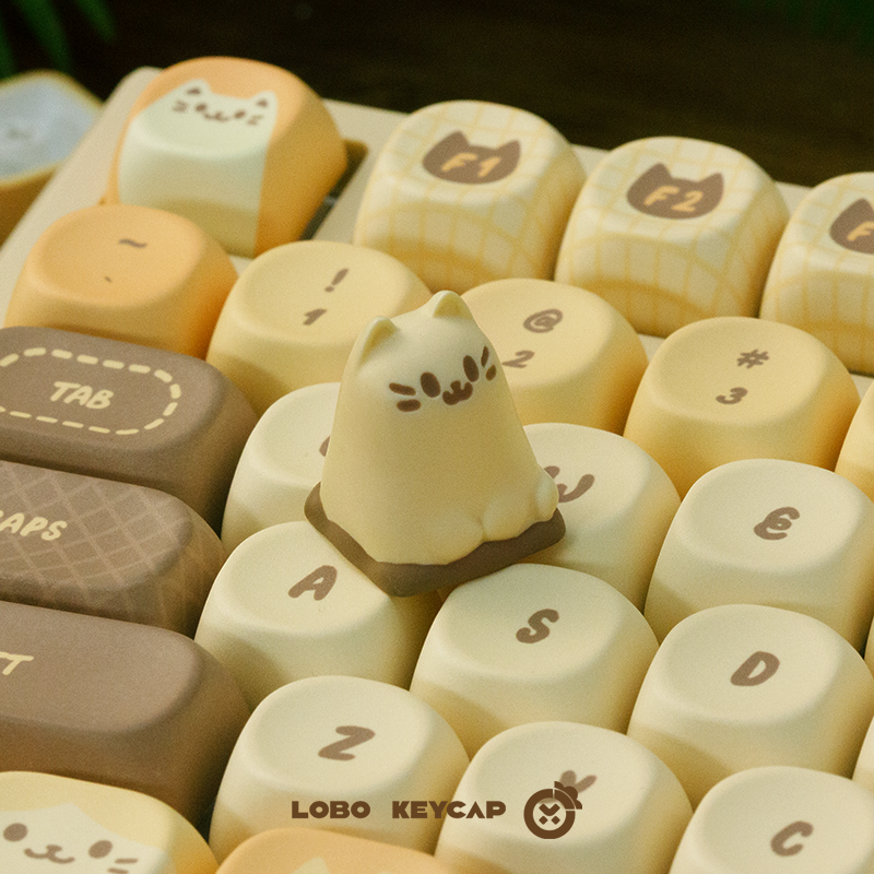 MEOW · Meow Theme Personalized Design Resin Art Keycaps Decorative Keycaps