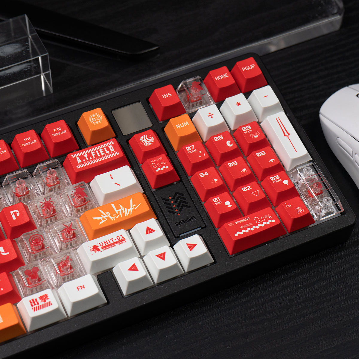 EVA mecha themed mechanical keyboard keycaps complete set PBT sublimation/PC transparent transfer printing factory height