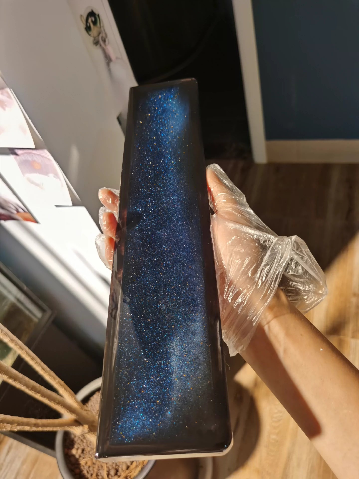 Star River Dream Flowing Sand Style, Keyboard Resin Hand Stand, Palm Stand, Keyboard Peripheral Accessories