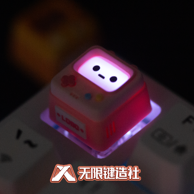 Retro gaming console translucent keycaps, personalized customization resin mechanical keyboard keycaps