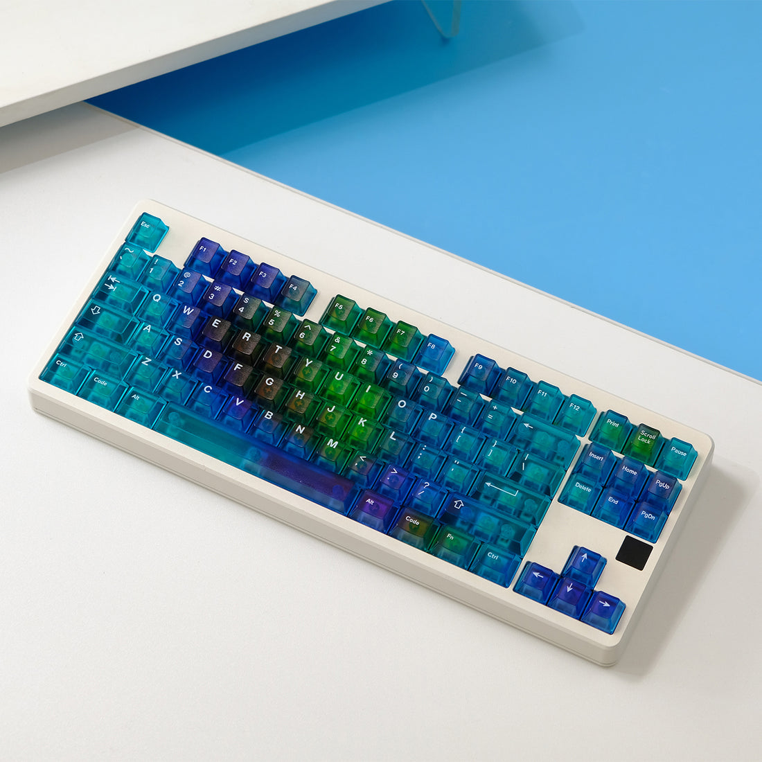 Gradient transparent PC material fog transparent keyboard keycaps customized ai3D technology factory height
