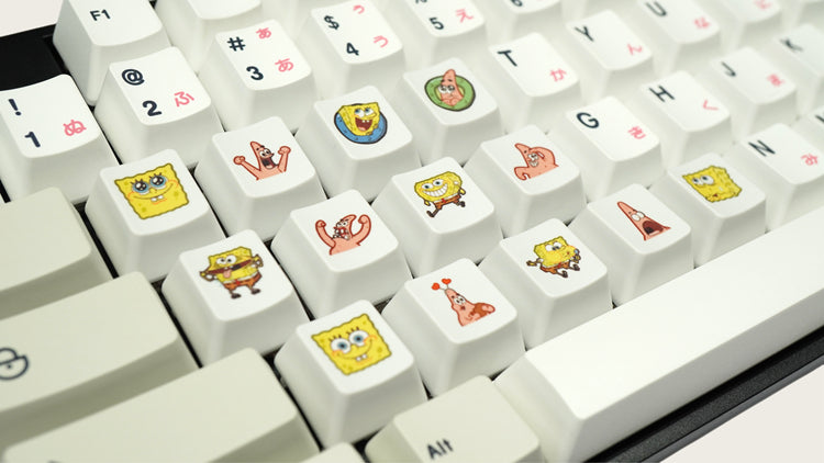 SpongeBob SquarePants, Heat Sublimation Personalized Pattern 1U, PTB Material Personalized Decorative Keycap Set