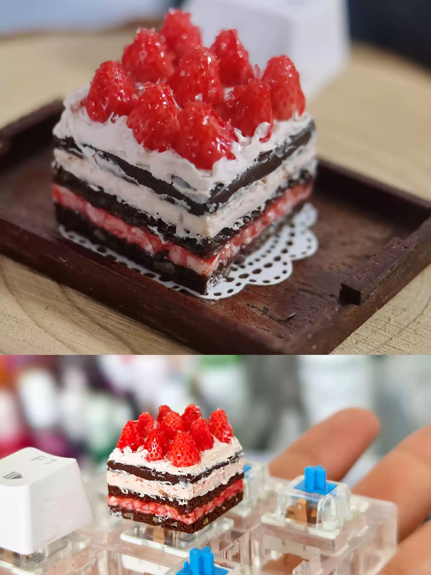 Food Collection, Handmade Resin Clay, Stone Plastic Clay, Personalized Keycaps, Artisankeycaps, Mechanical Keyboard Decorative Keycaps.