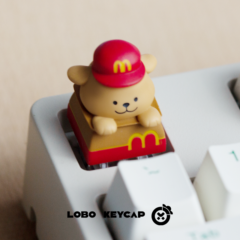Maltese, multi-color resin personalized keycaps, translucent resin creative art handmade keycaps.