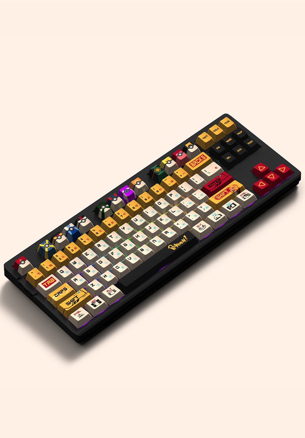 Pok é mon theme, PBT material keycap set, mechanical keyboard factory high heat sublimation keycap set