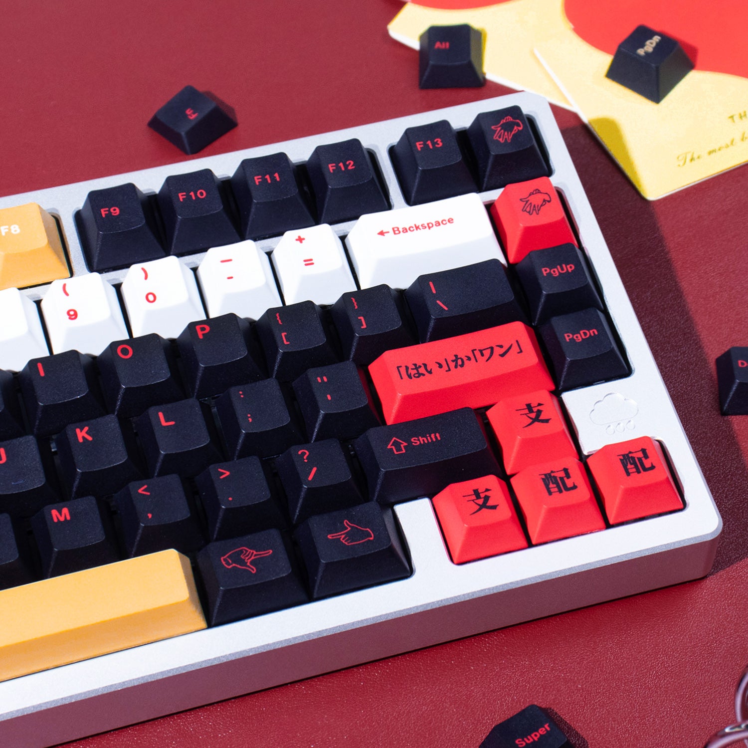Chainsaw Man, Dominate Demon Small Full Set Side Carving Original Factory Transparent Original Factory Height Keycap Set