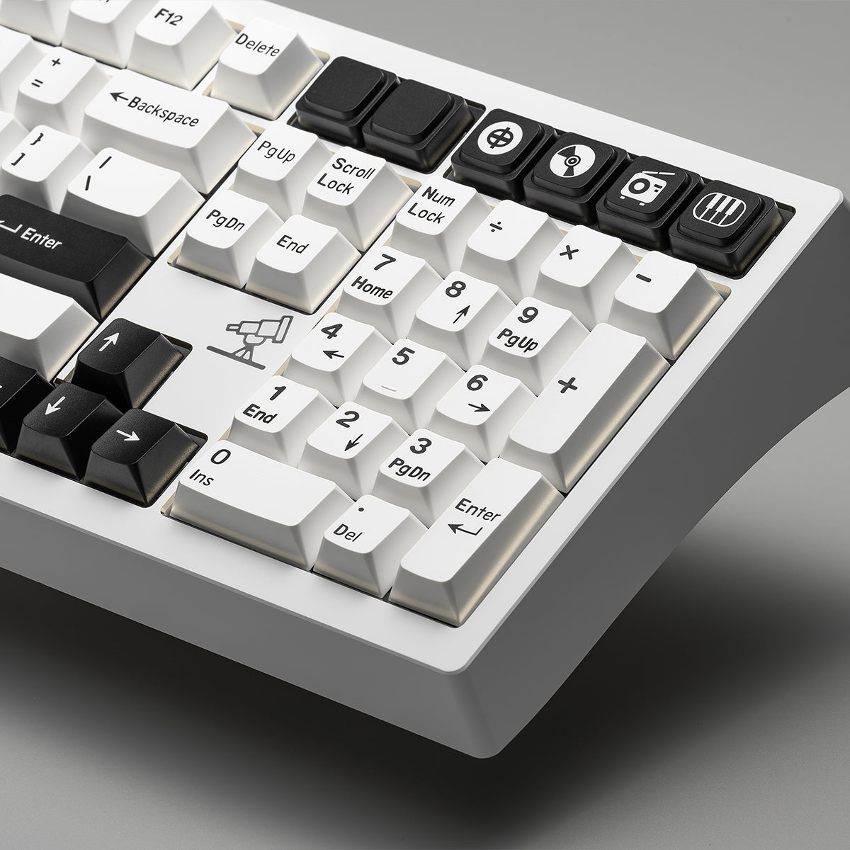 WOB Basic Black and White Theme Mechanical Keyboard Keycap Complete Set PBT Thermal Sublimation Original Factory Highly Personalized Keycap Set