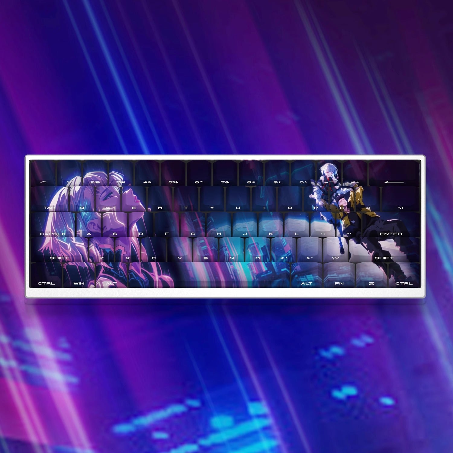Cyberpunk,Lucy, Side view mechanical keyboard key cap anime PBT thermal sublimation original height suit key cap