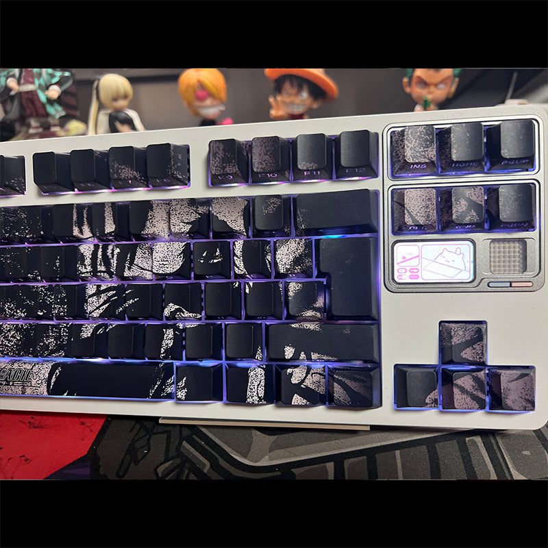 BLEACH theme, Kurosaki Ichigo, PBT material five sided sublimation, anime game series personalized set decorative keycaps