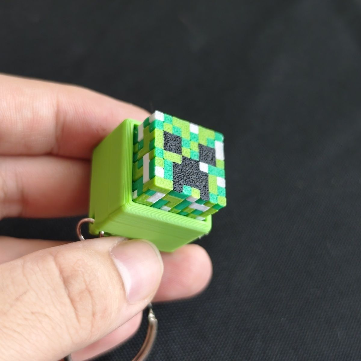 Minecraft, Unzip personalized keychain, 3D printed press switch