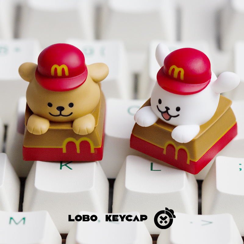 Maltese, multi-color resin personalized keycaps, translucent resin creative art handmade keycaps.