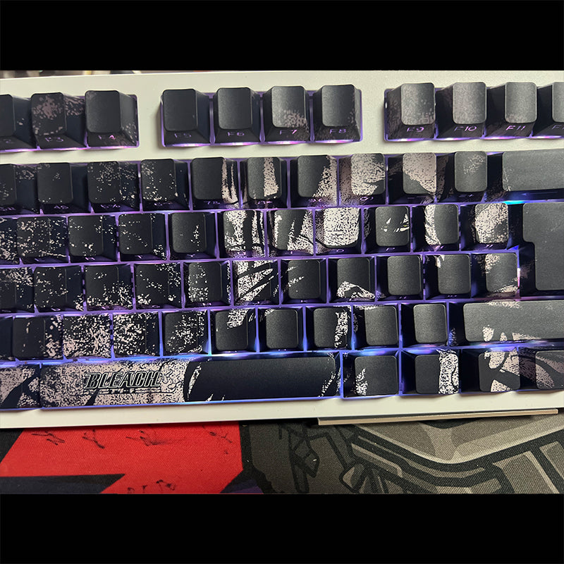 BLEACH theme, Kurosaki Ichigo, PBT material five sided sublimation, anime game series personalized set decorative keycaps