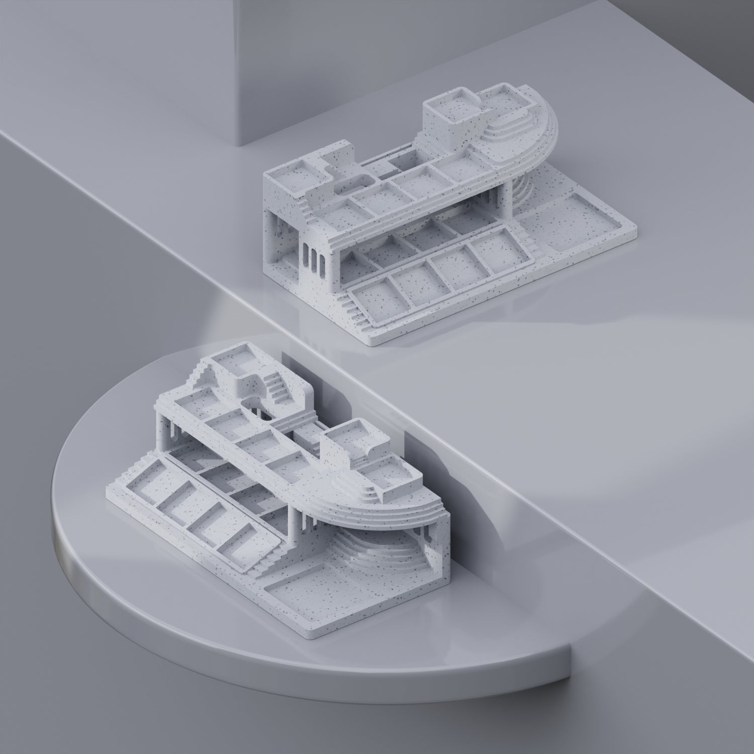 Personalized keycap display stand, cloud staircase, 3D printed molding