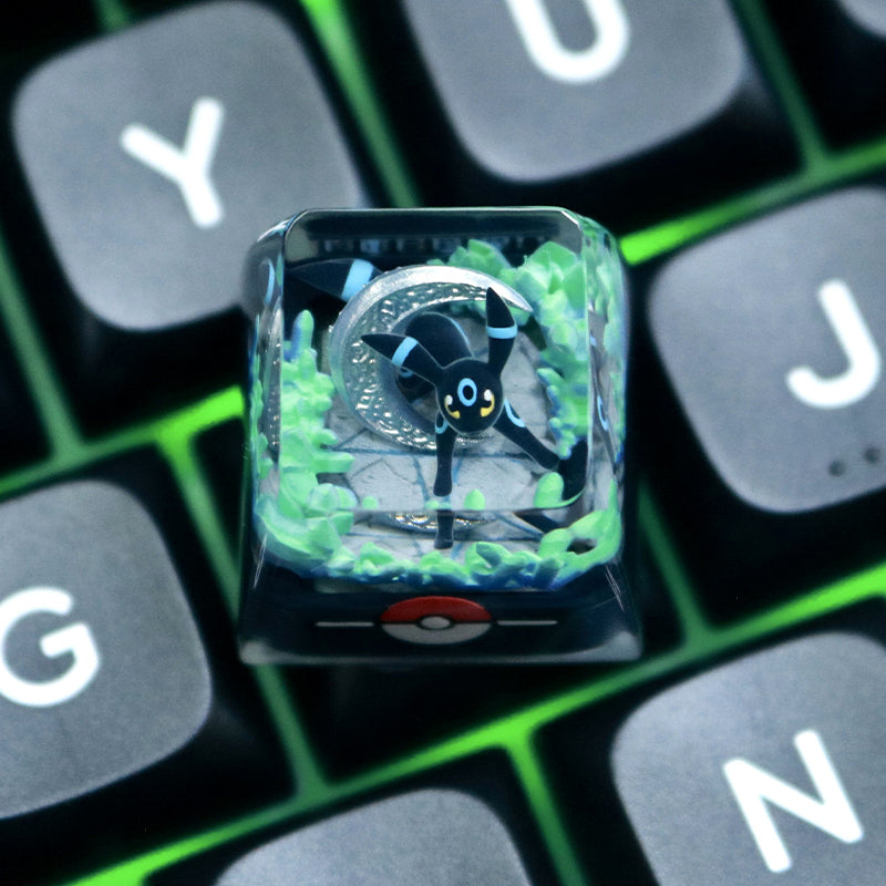 Pok é mon, Eevee collection, Crystal drops of glue material personalized keycaps, anime and game culture creative peripheral keycaps