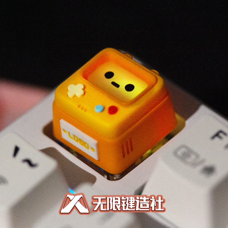 Retro gaming console translucent keycaps, personalized customization resin mechanical keyboard keycaps