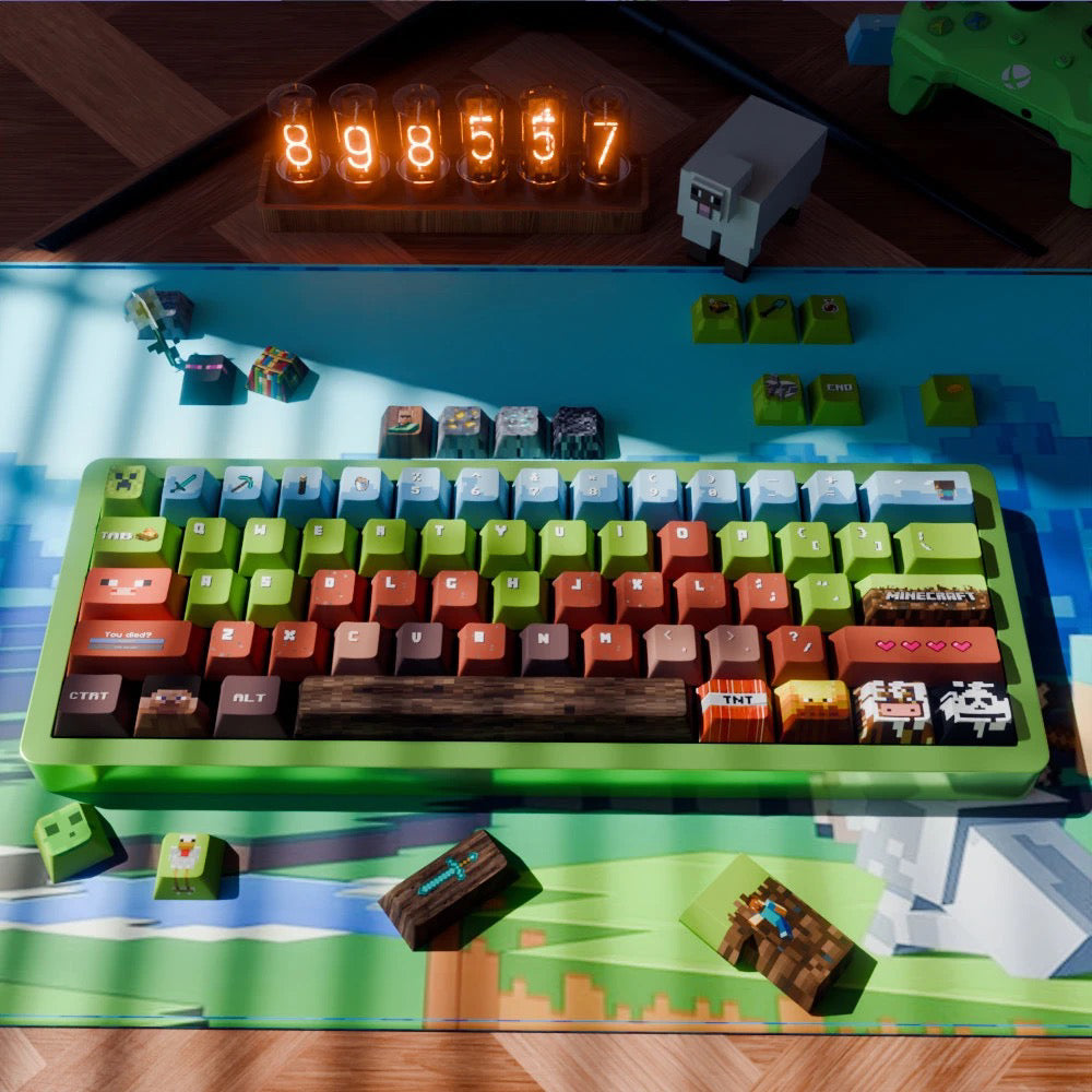 Minecraft pixel style design mechanical keyboard keycaps factory height