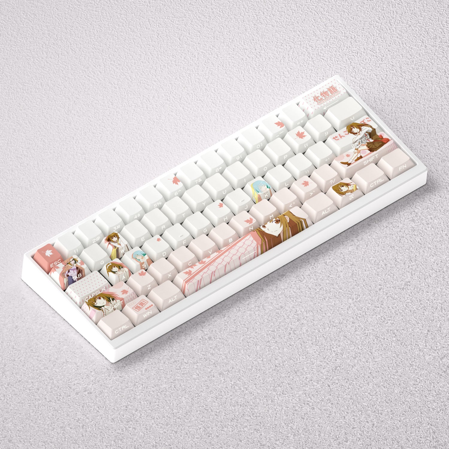 Monogatari series themed keycaps, Sengoku Nadeko anime game creative personalized keycap set PBT material factory height Sublimation printing