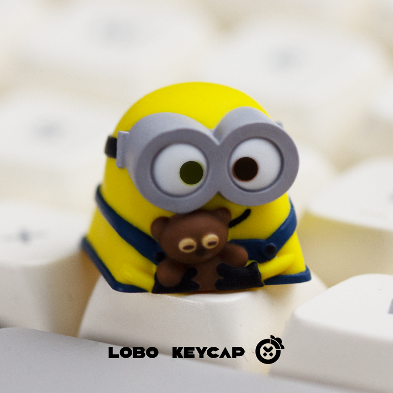 Despicable Daddy~Minions Bob Theme Personalized Design Resin Art Keycaps