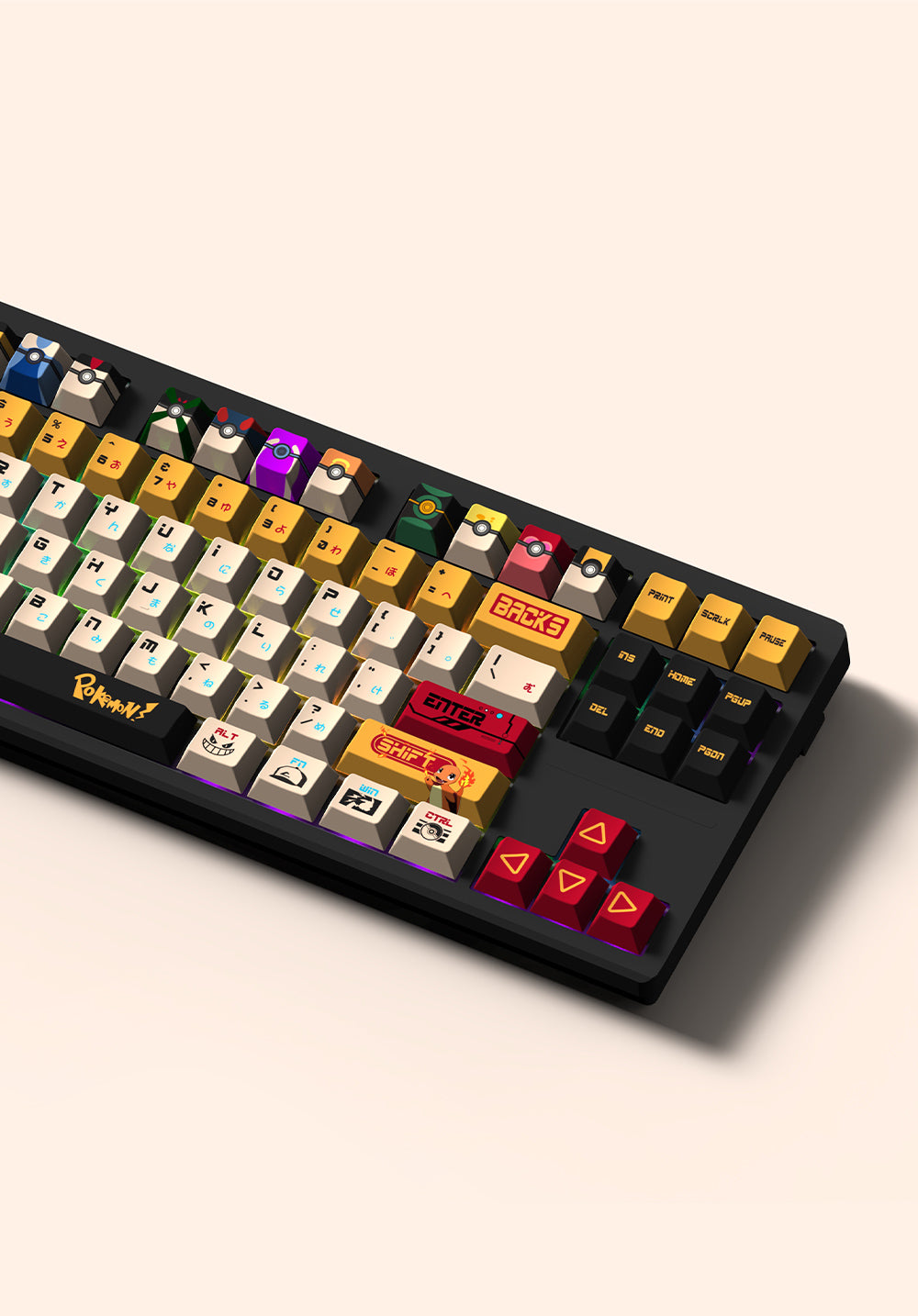 Pok é mon theme, PBT material keycap set, mechanical keyboard factory high heat sublimation keycap set