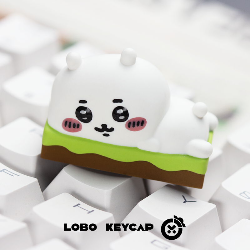 Chiikawa, multi-color resin molded personalized keycaps, 2U decorative keycaps.