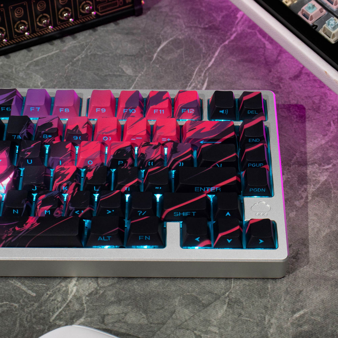 Gengar theme anime mechanical keyboard keycap side penetration PBT sublimation