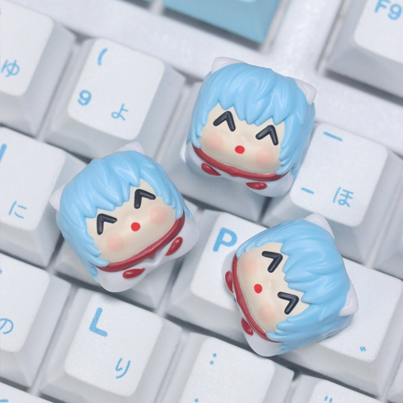 EVA,Multi-color resin, Cute styling version, resin personalized keycaps, anime and game character peripheral cultural creative keycaps
