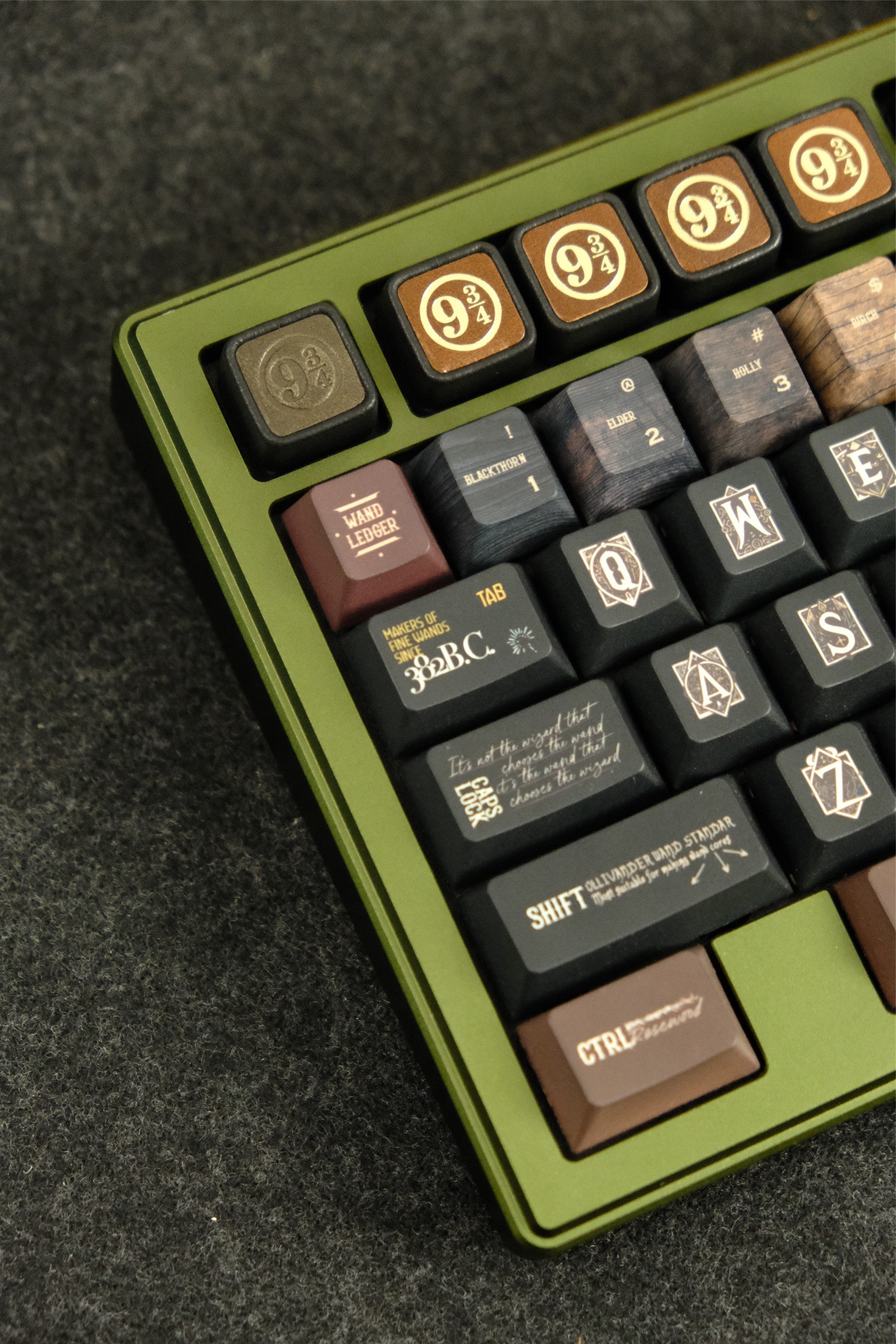 Harry Potter Handmade 1U Genuine Leather Handmade Keycaps Mechanical Keyboard Decorative Keycaps Retro Style Art Keycaps