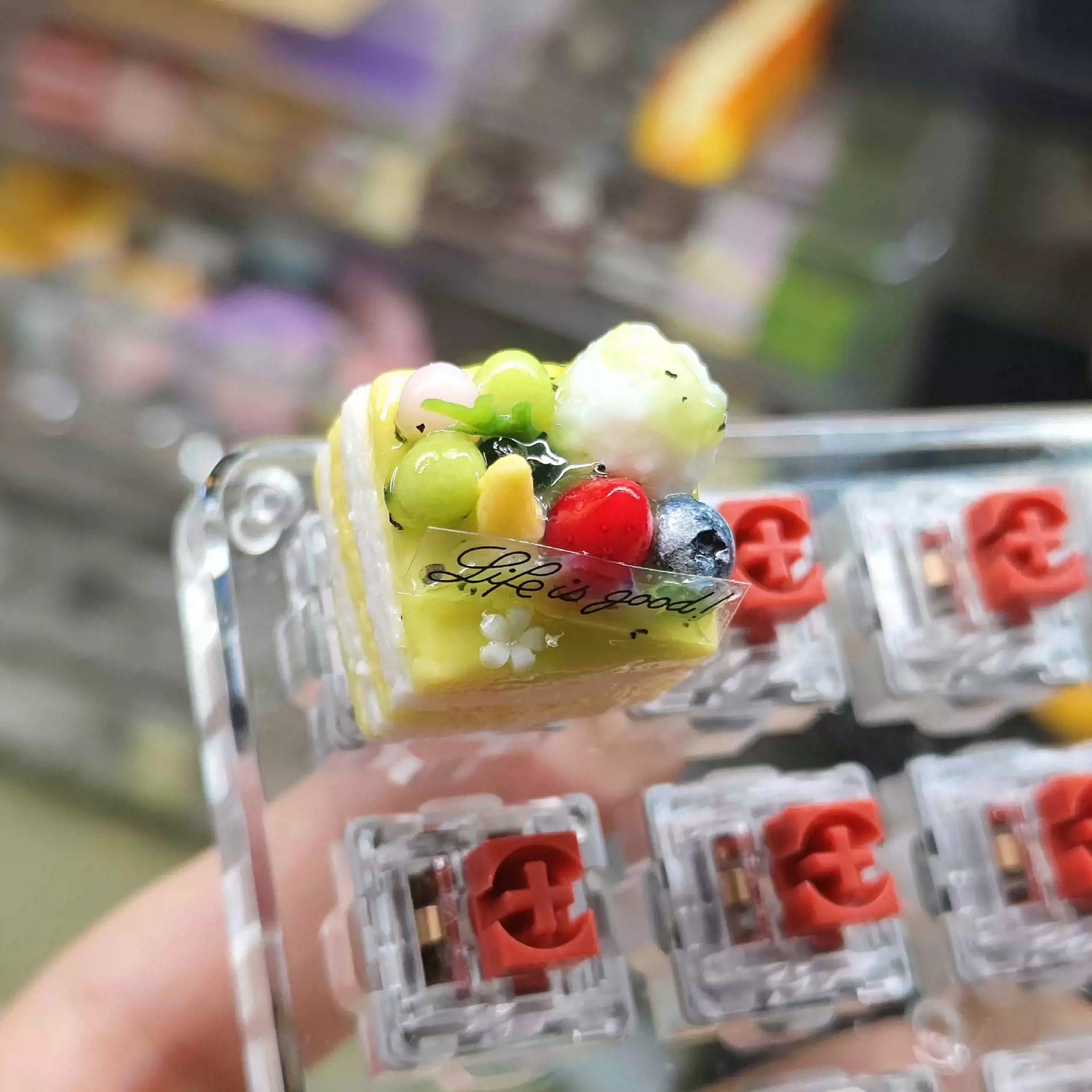 Food Collection, Handmade Resin Clay, Stone Plastic Clay, Personalized Keycaps, Artisankeycaps, Mechanical Keyboard Decorative Keycaps.