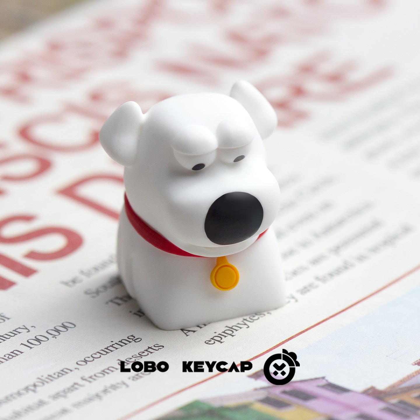 Family Guy,Brian Griffin, Multi colored resin molded personalized keycaps, anime cultural creative decorative keycaps, handmade customized keycaps