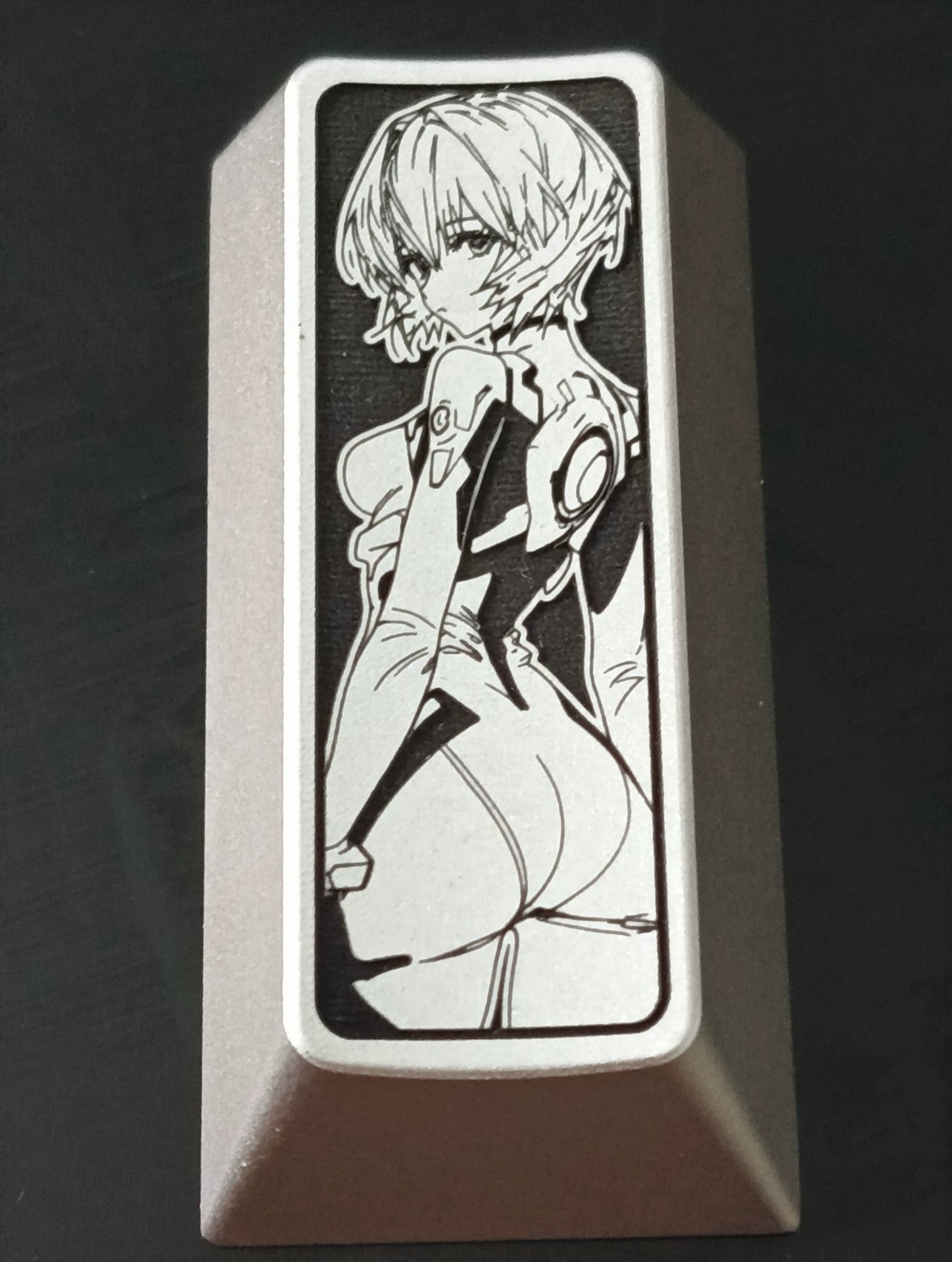 EVA, Ayanami Rei, 2U Pad Enter, Vertical Enter Zinc Alloy Personalized Keycaps, Anime Game Culture Creative Personalized Metal Decorative Keycaps