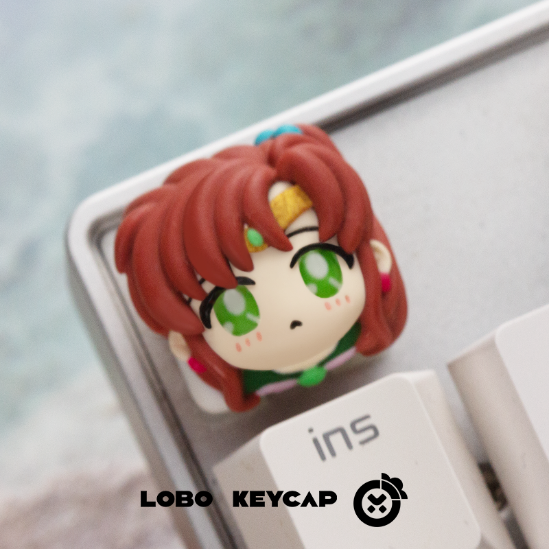 Sailor Moon , Multi-colour resin moulded keycaps, artisankeycaps, personalised keycaps for mechanical keyboards