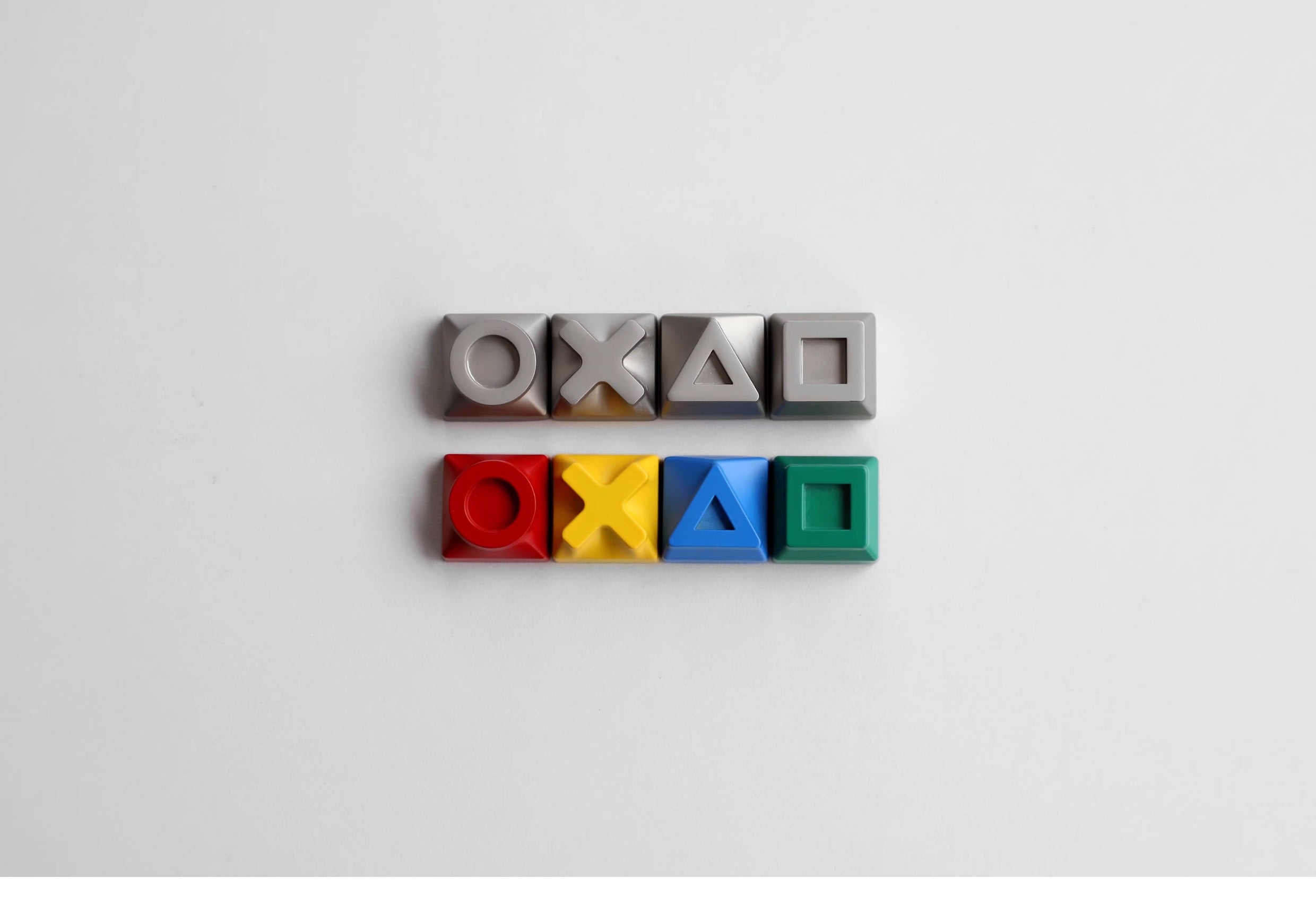 Metal keycaps, game console themed keycaps, mechanical keyboards, personalized keycaps, all metal game console keycaps, decorative keycaps