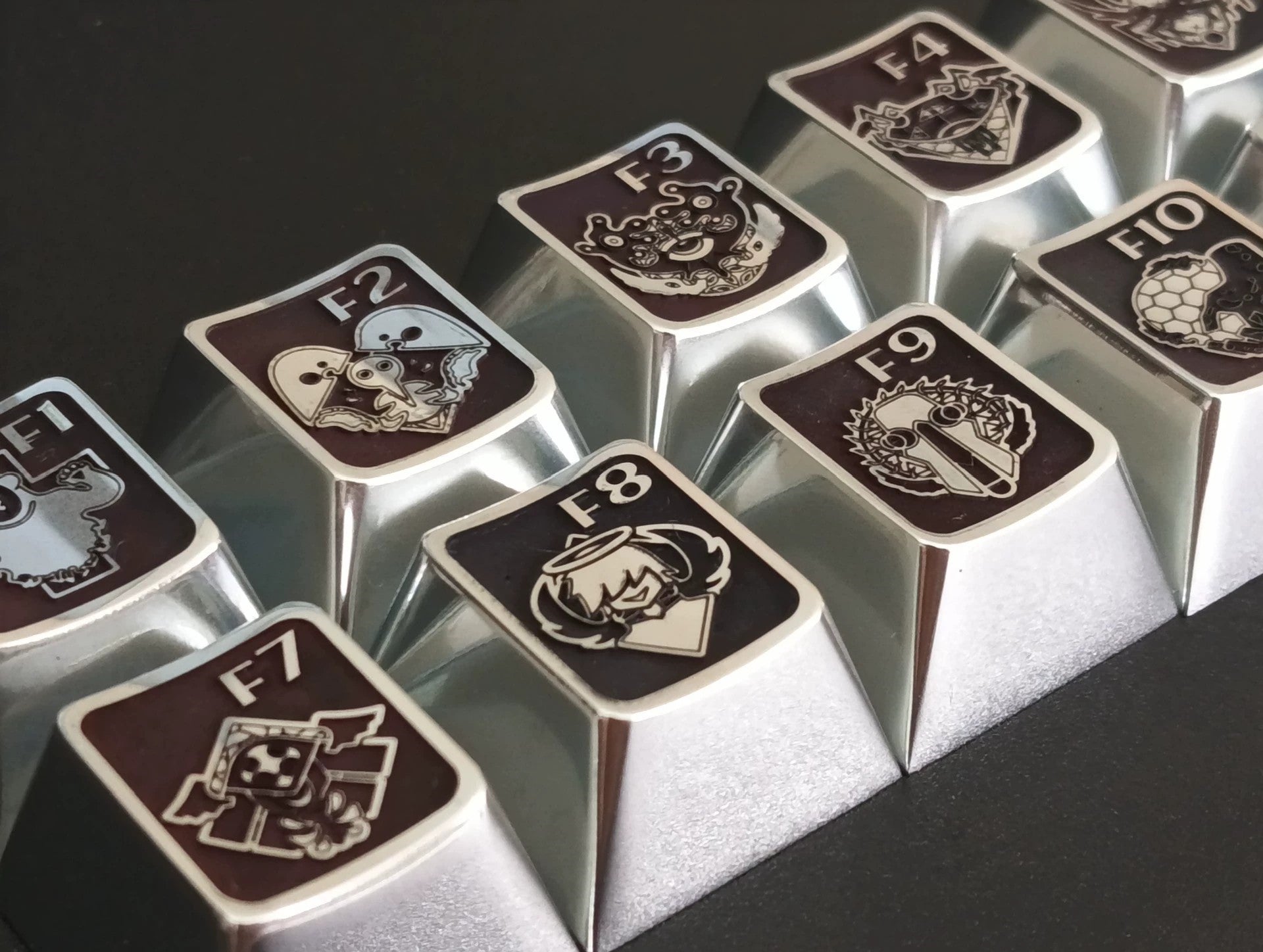 EVA,NEON GENESIS EVANGELION,Angel, A set of 12 F-zone (default zinc alloy) metal personalized keycaps, anime game monster villain metal keycaps.