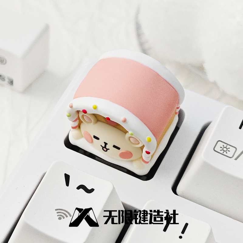Original Candy Series Cute Candy House Mouse Personalized Custom Resin Single Key Cap
